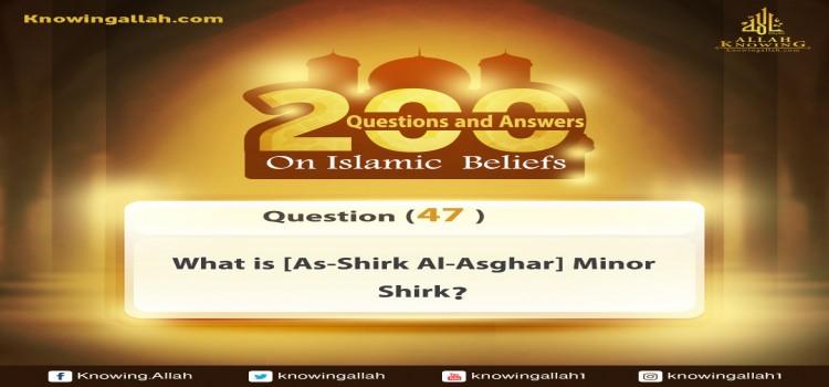 Q 47: What is [As-Shirk Al-Asghar] Minor Shirk (polytheism)? ,